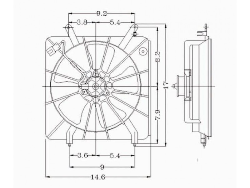 Radiator cooling fan assy