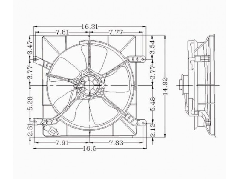 Radiator cooling fan assy