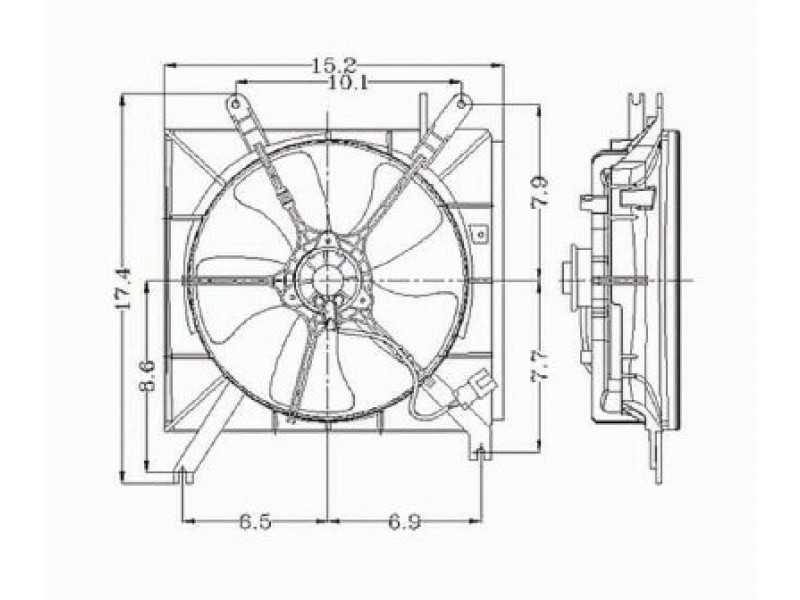 Radiator cooling fan assy