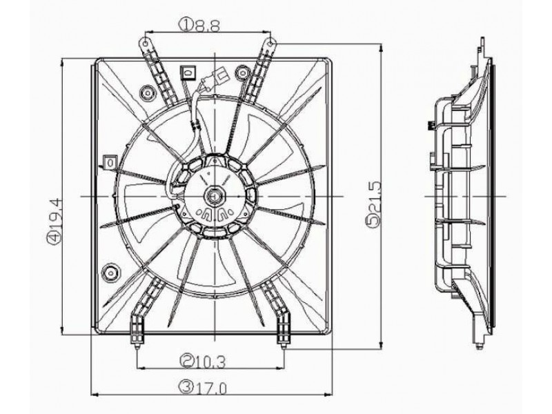Radiator cooling fan assy