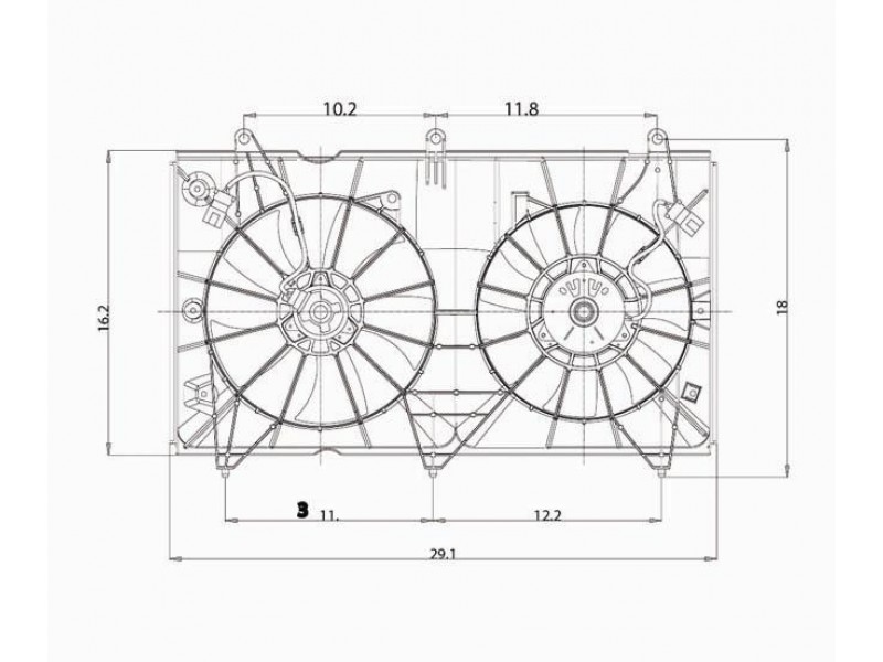 Radiator cooling fan assy