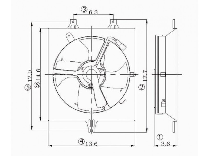 Radiator cooling fan assy