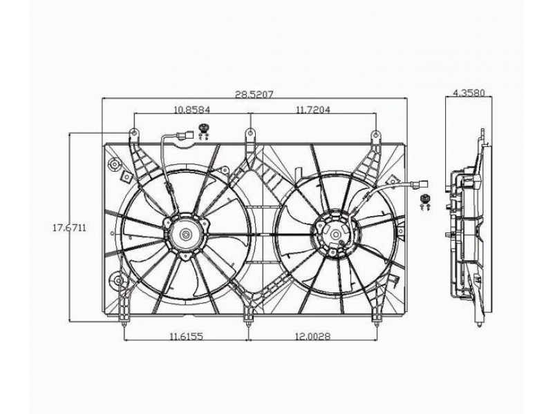 Radiator cooling fan assy