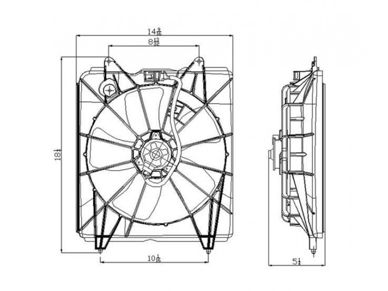 Radiator cooling fan assy