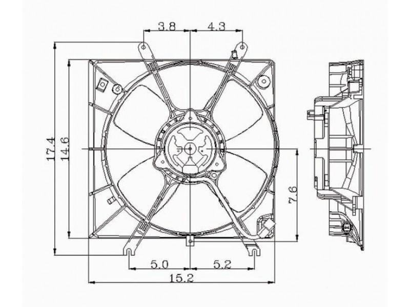 Radiator cooling fan assy