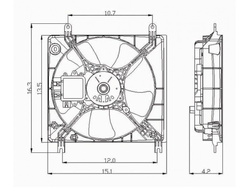Radiator cooling fan assy