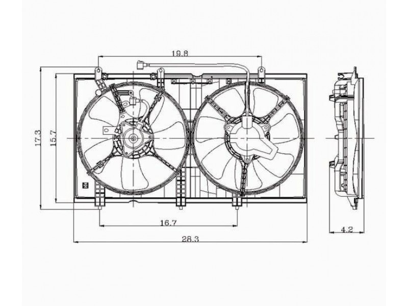 Radiator cooling fan assy