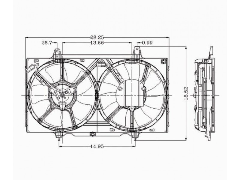Radiator cooling fan assy