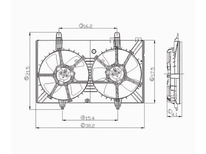 Radiator cooling fan assy