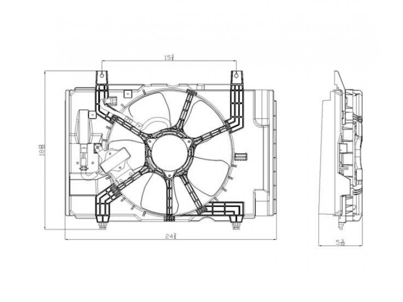 Radiator cooling fan assy