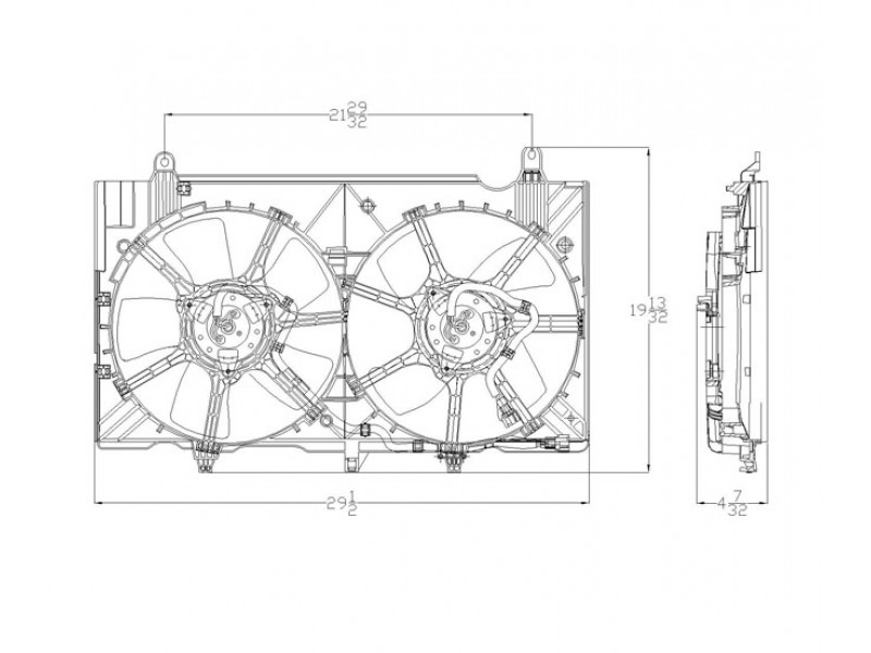 Radiator cooling fan assy