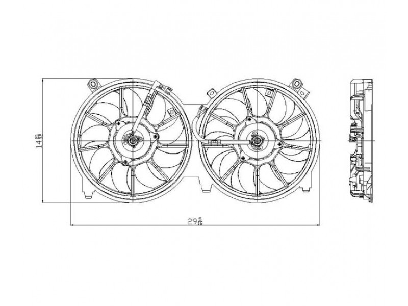 Radiator cooling fan assy
