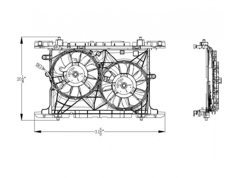 Radiator cooling fan assy