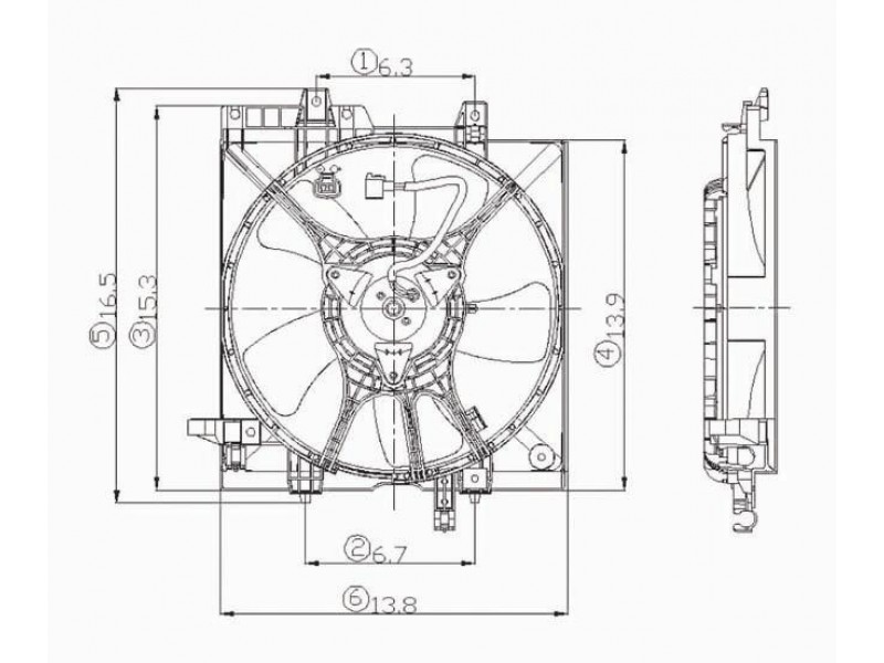 Radiator cooling fan assy