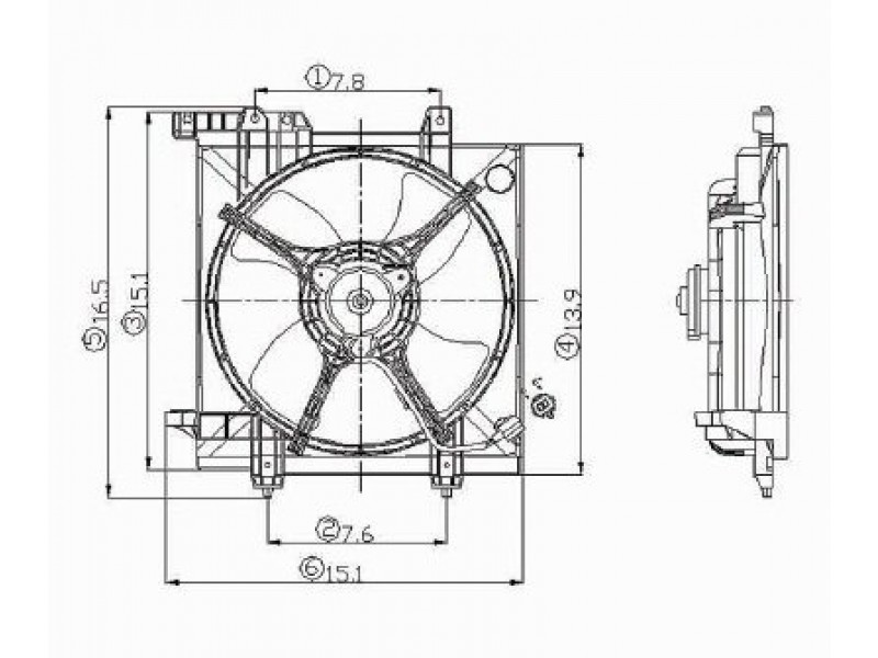 Radiator cooling fan assy