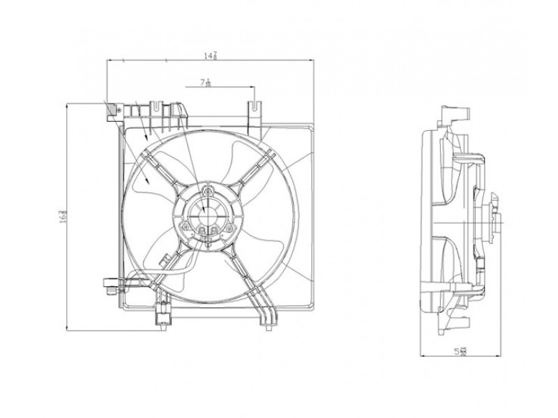 Radiator cooling fan assy