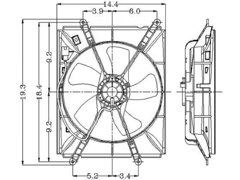 Radiator cooling fan assy