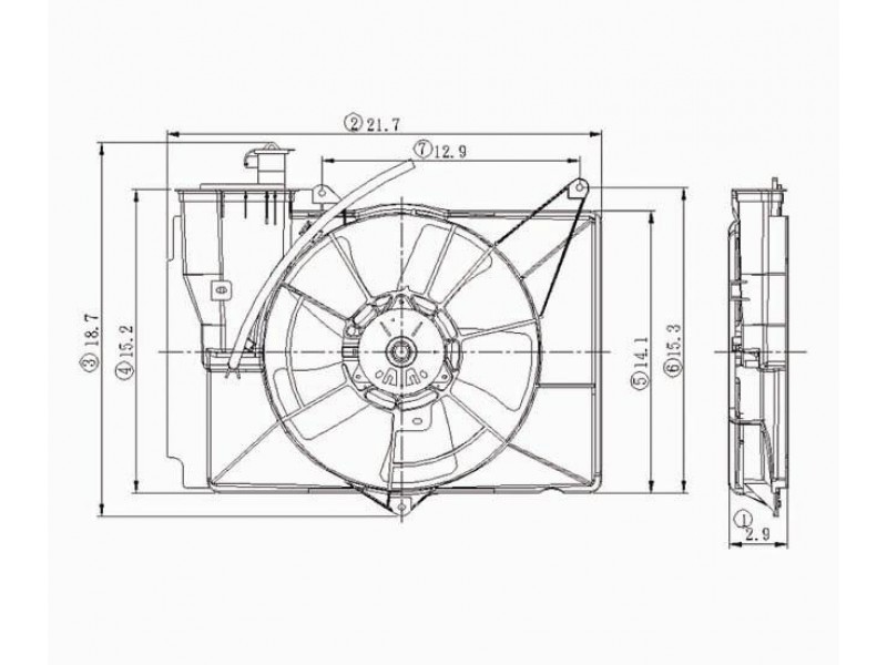 Radiator cooling fan assy