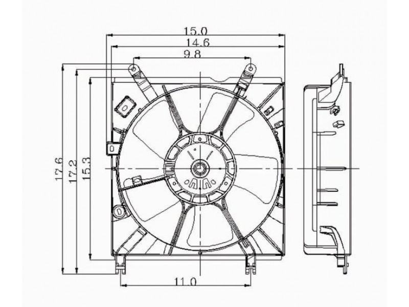 Radiator cooling fan assy