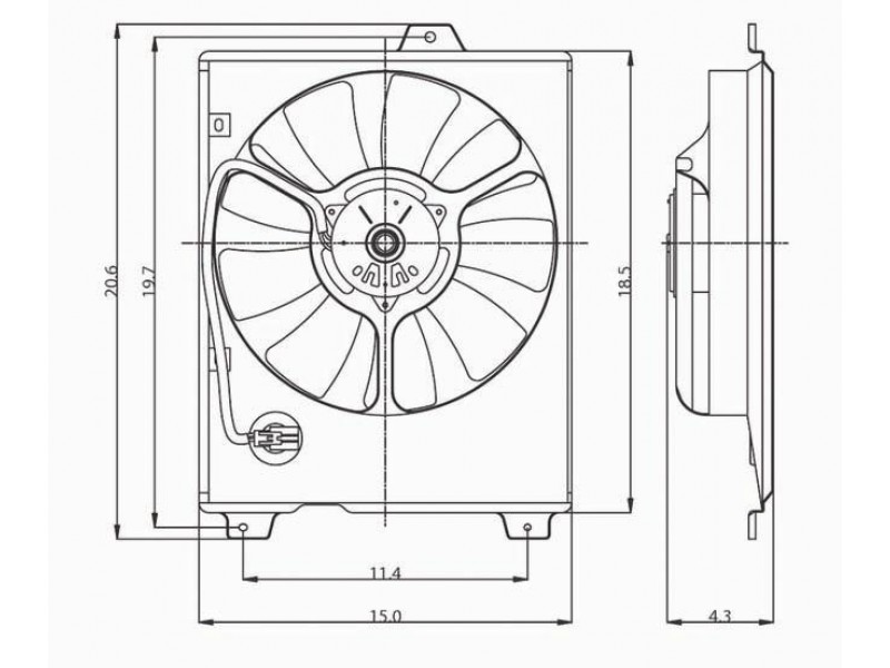 Radiator cooling fan assy