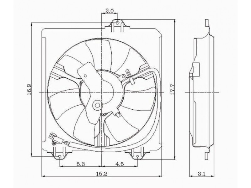 Radiator cooling fan assy