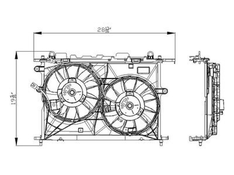 Radiator cooling fan assy