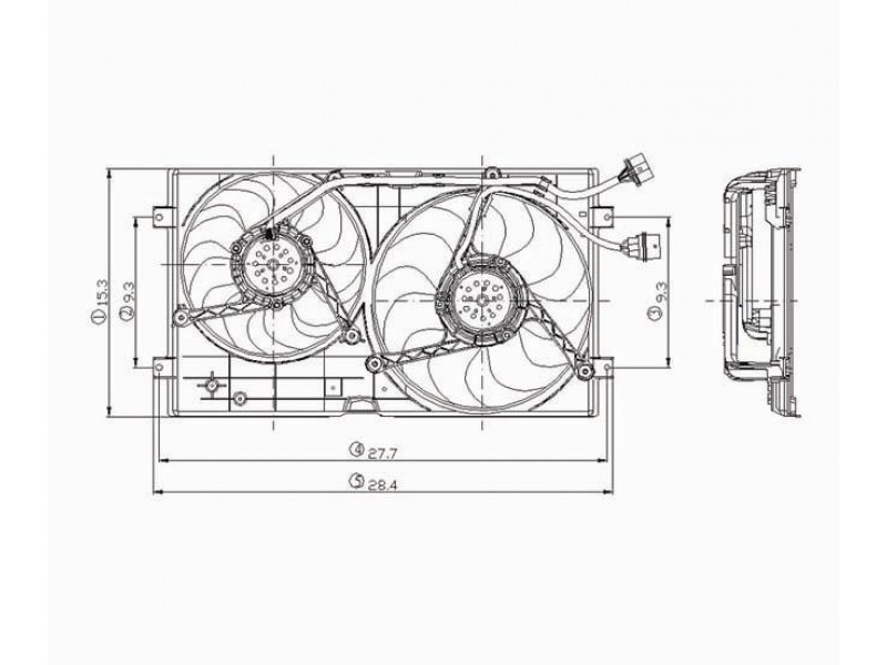 Radiator cooling fan assy