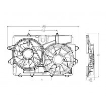 Radiator cooling fan assy