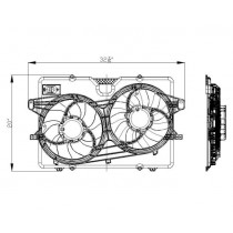 Radiator cooling fan assy