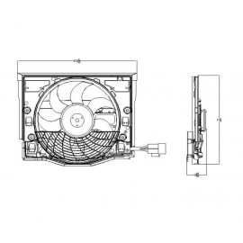 Air conditioning condenser/fan assy