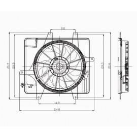 Radiator cooling fan assy