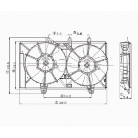 Radiator cooling fan assy