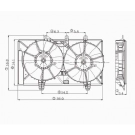 Radiator cooling fan assy