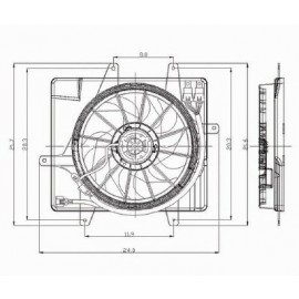 Radiator cooling fan assy