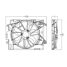 Radiator cooling fan assy