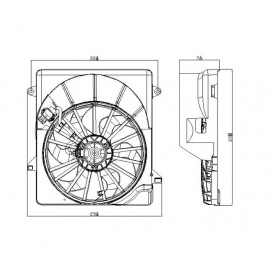 Radiator cooling fan assy