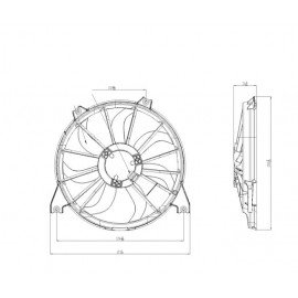 Radiator cooling fan assy