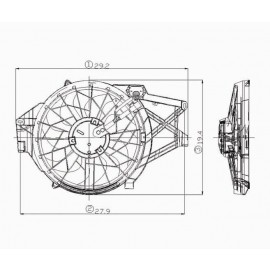 Radiator cooling fan assy