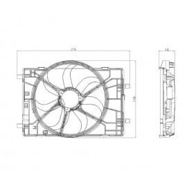 Radiator cooling fan assy