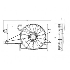 Radiator cooling fan assy