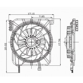 Radiator cooling fan assy