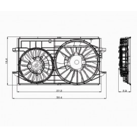Radiator cooling fan assy