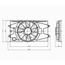 Radiator cooling fan assy