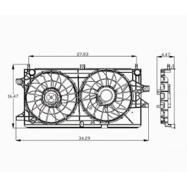 Radiator cooling fan assy