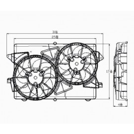 Radiator cooling fan assy