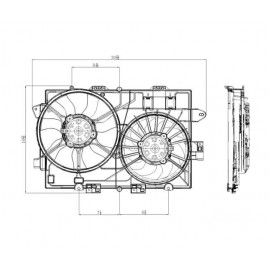 Radiator cooling fan assy