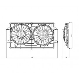 Radiator cooling fan assy