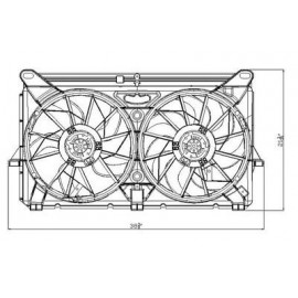 Radiator cooling fan assy