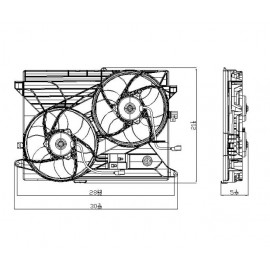 Radiator cooling fan assy