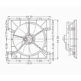 Radiator cooling fan assy